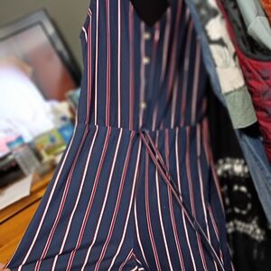Rue21 Navy and Red Striped Kids Romper